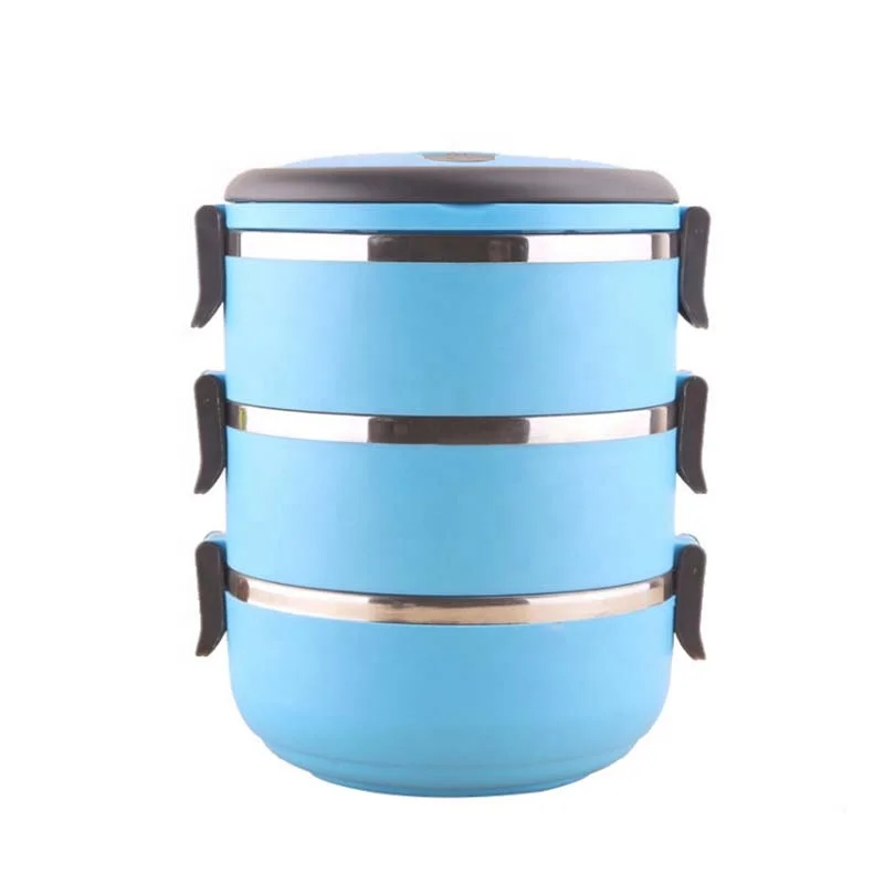 High Sale Stainless Steel Insulated Lunch Box Round Multilayer Bento Box Sealed Fresh Box