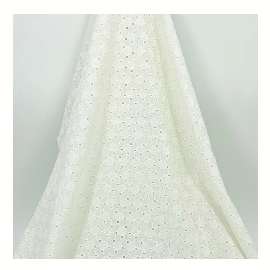 COTTON EYELET EMBROIDERY FABRIC