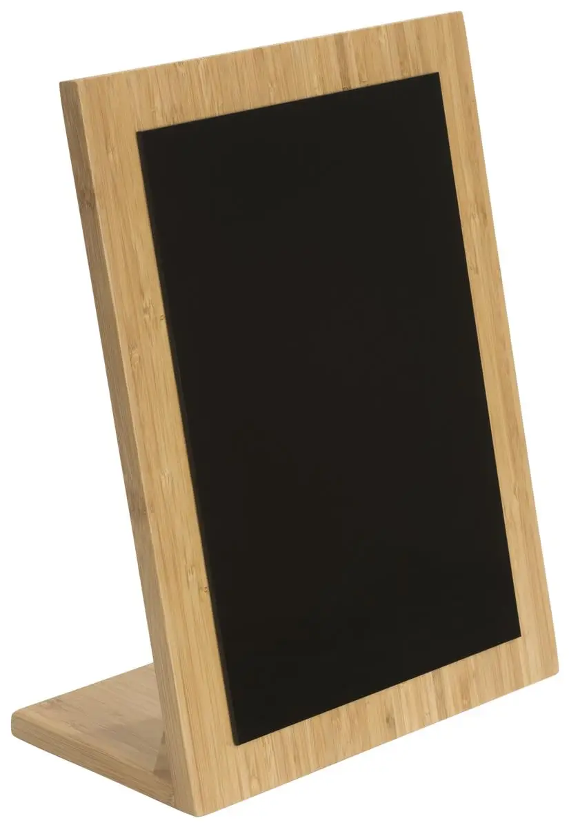 A4/A5 Tabletop Chalkboard with Wooden Base Table Signs Menu Board for Restaurant Bar Coffee Shop