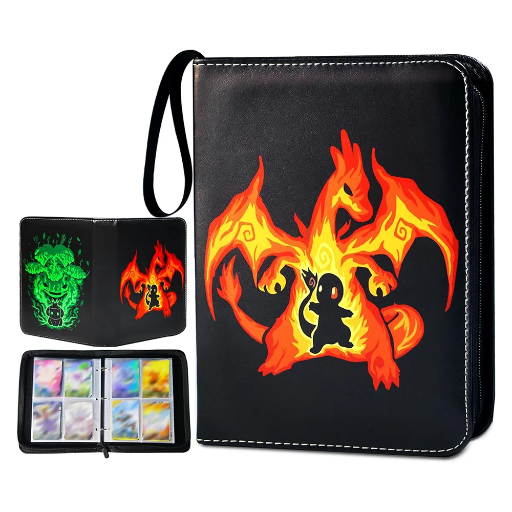4-Pocket Card Binder Album 400 Pocket Game Cards Holder Case For Poke mon Trading Card Binder
