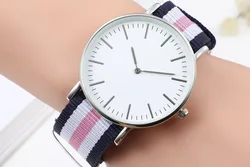 Ry-F1002 хит продаж; Оптовая продажа; Модные роскошные Брендовые мужские и женские браслет наручные часы из сплава с нейлоновыми ремешками механизмом al por