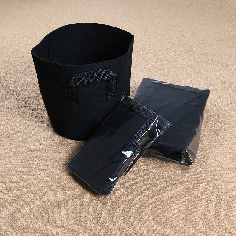 Садовая конвекционная сумка для выращивания растений, нетканый устойчивый черный пластиковый фетровый мешок для посадки