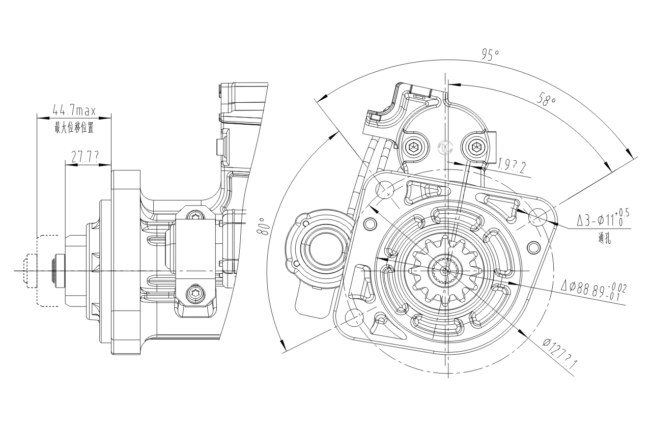 Стартер двигателя Sinotruk Man MC05 MC07 D0834 D0836, пусковой механизм, редуктор, 080V26201-7236