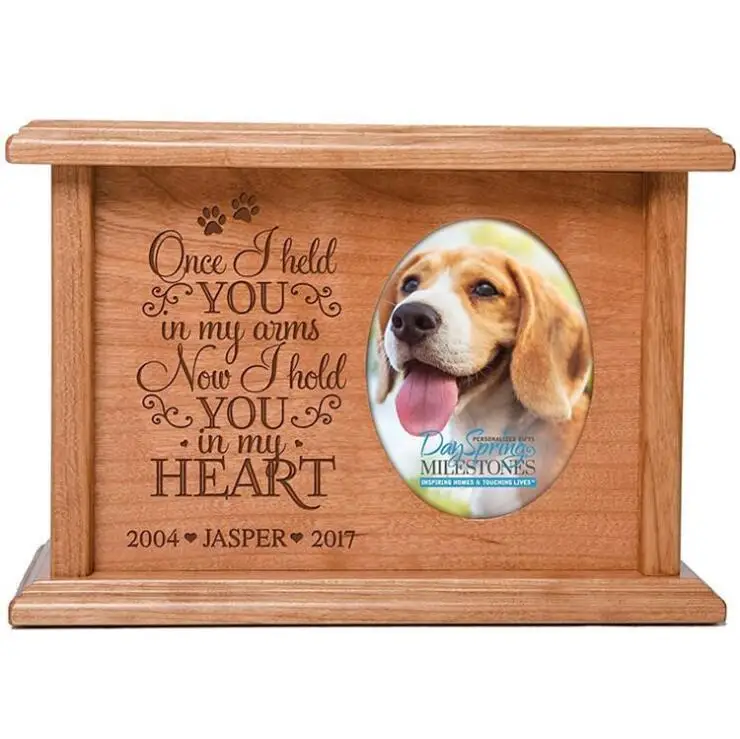 
Custom wooden animal dog cat funeral cremation pet urns for ashes 