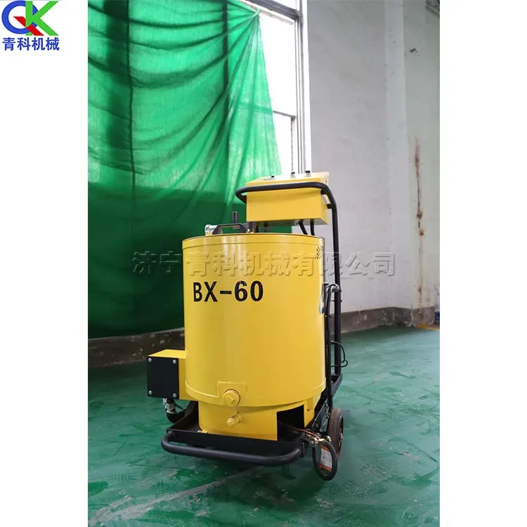 Road repair road small asphalt filling mechanical heating type 60 liter hand push trailer filling machine