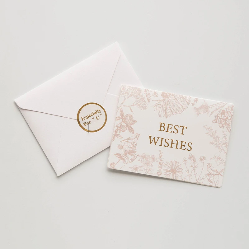 Custom printed logo paper foldable cheaper postcard greeting cards jewelry packaging gift postal cardboard mailing envelope