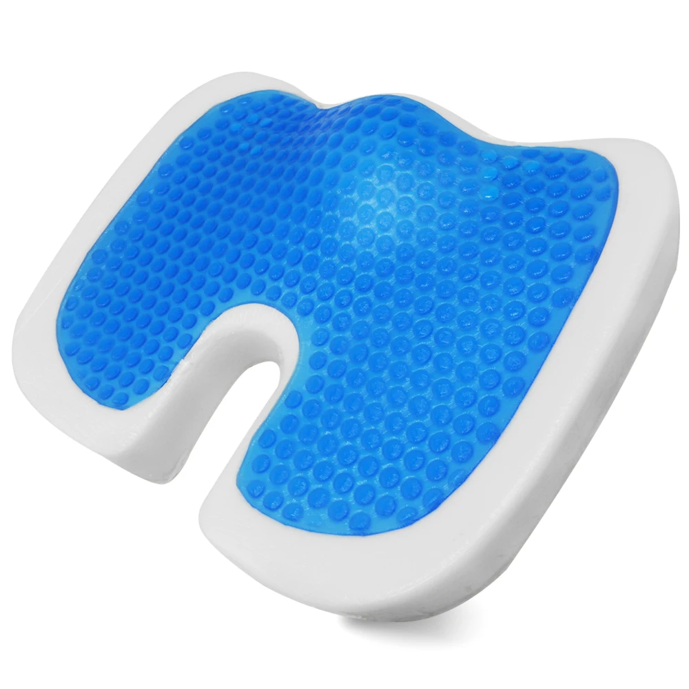 Comfort Zero Gravity Coccyx Orthopedic Blood Circulation Chair Cojines Wheelchair Cooling Gel Enhanced Memory Foam Seat Cushion