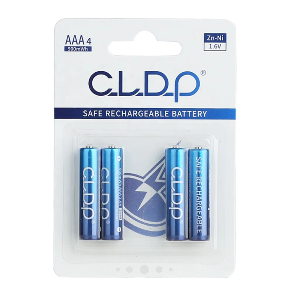 Oem accepted durable AAA 1.6v Ni-zn 500mwh 700mwh 900mwh triple A rechargeable battery with charger