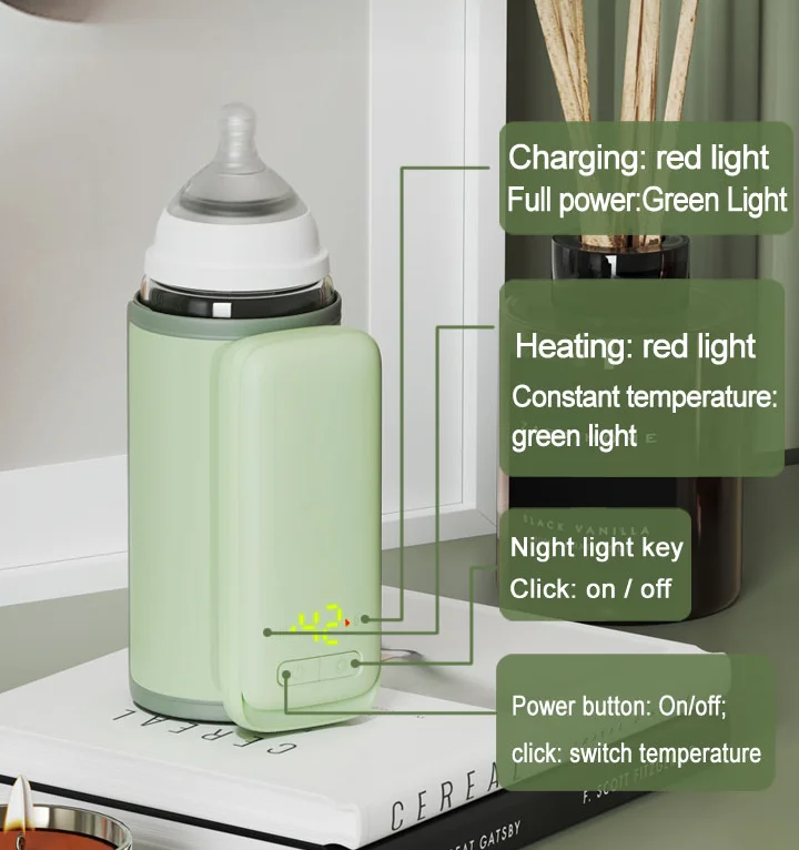 Factory Direct Insulation Thermostat Rechargeable Cordless Portable Baby Bottle Warmer