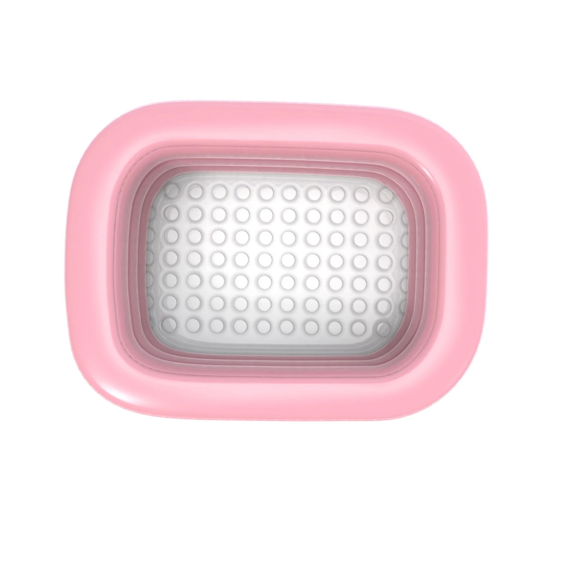 POOLUCKY Pink Rabbit Pattern Kids Rectangle 130x90x55cm Inflatable Swimming Pool