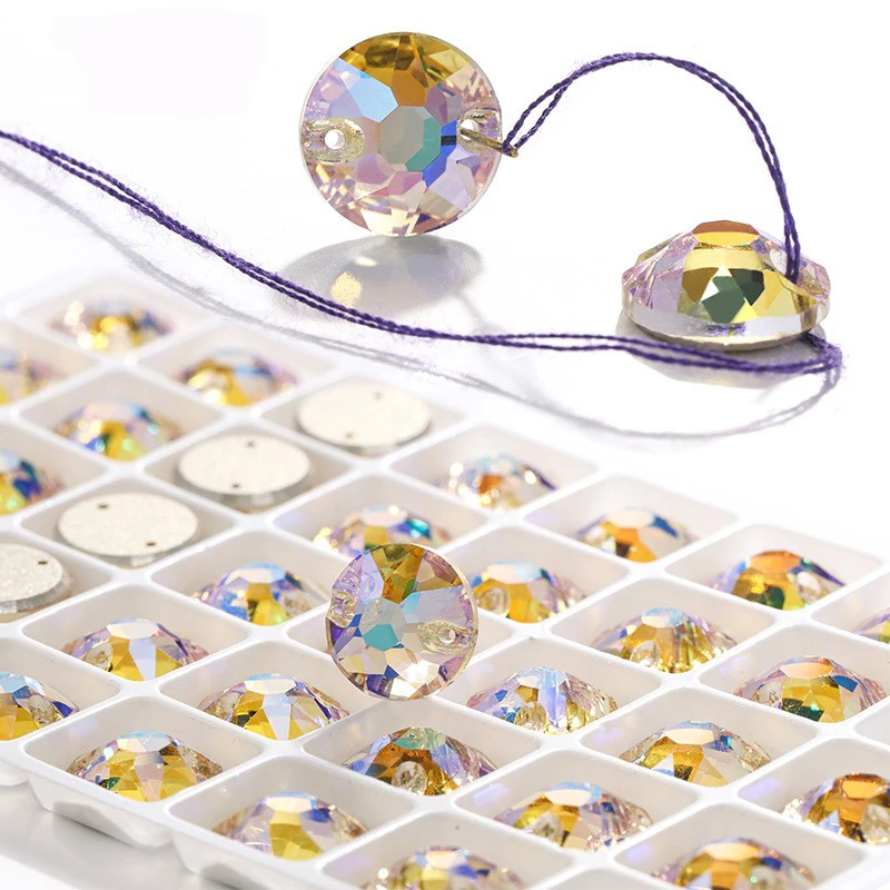 High Quality Sew On Crystals Glass Rhinestone Bulk Non hotfix Glitter Stones Diamond Rhinestones Nail Art Crystal