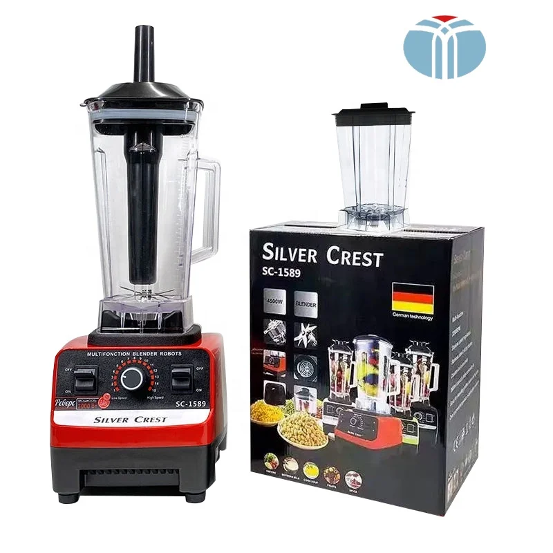 2024 Commercial Kitchen Blender 4500W Large Double Cups Smoothie Maker Powerful Fresh Fruit Juicer for Restaurant Use Electric