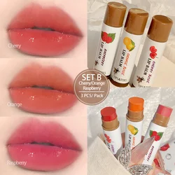Private Label Moisturizing Lip Balm Custom  Logo  Cute 3PCS Lip Balm  Stick Set Lip Make Up  Vendor