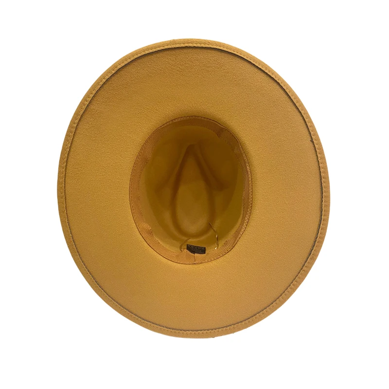 Hot sale big wide brim hats  women fedora hats High quality wool  ladies couple fedora hats with ribbon