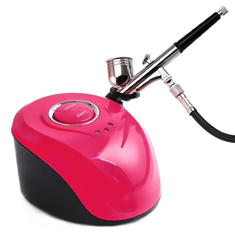 2cc/7cc Cup Dual Action 0.2mm Nozzle Airbrush Kit Compressor With Paint Spray Gun For Nail Art Make Up Air brush