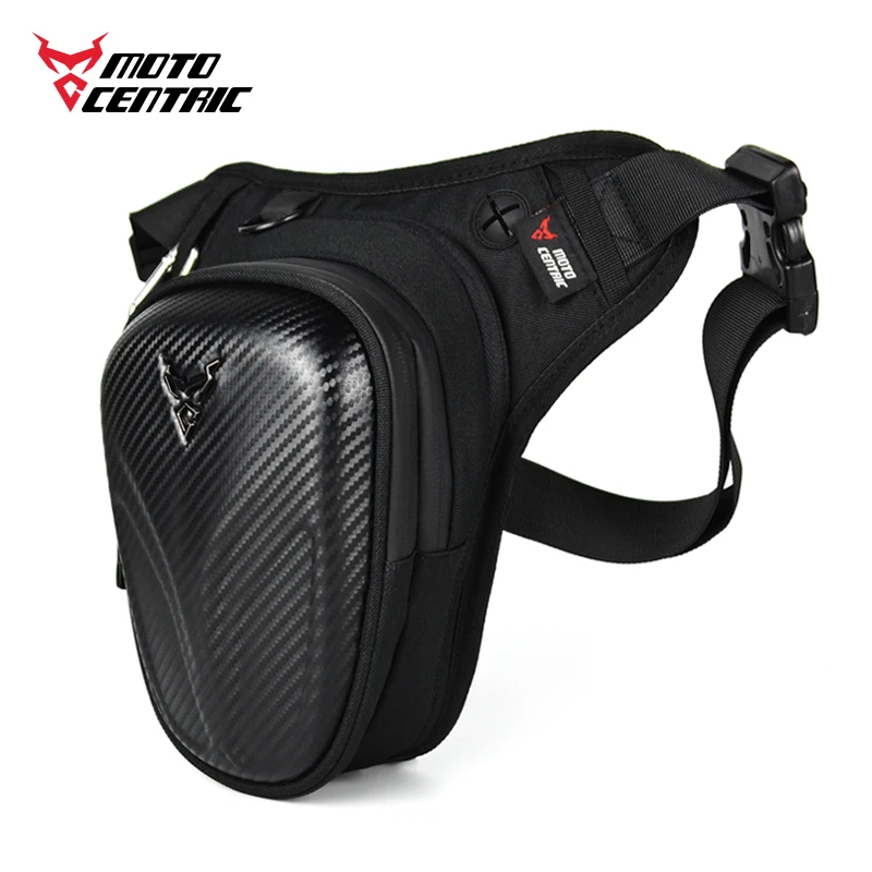 2021 New Waterproof Waist Bag Drop Leg Bag Men Motorcycle Riding Carbon Fiber Hard Shell Leg Bag Cycling Racing Waist/Leg Pocket