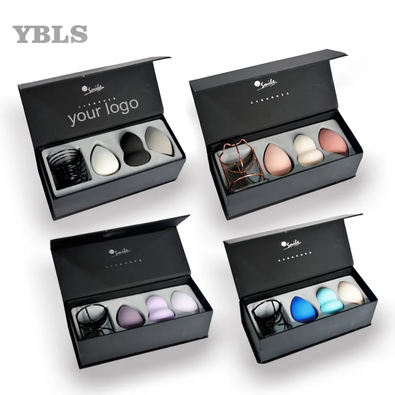 New Makeup Blender Sponge Set 5 Piece Makeup Sponge Set Makeup Tools with packaging and holder