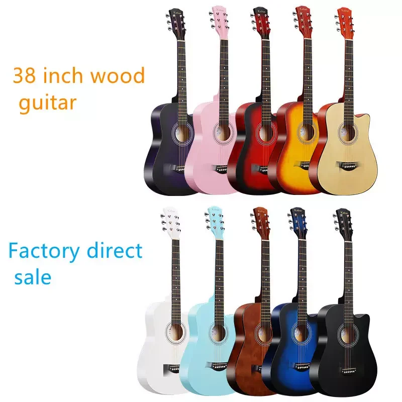 Professional Factory Wholesale Price 38 inch Type Cutway Acoustic Guitar Made in China