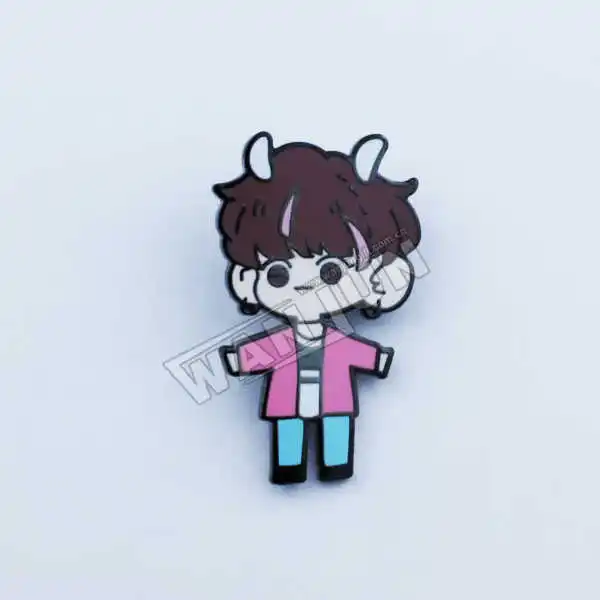 Custom Manufacturer Hat Clothes Kpop School Tie Badges Hard Enamel Printing Badge Push Lapel Pins