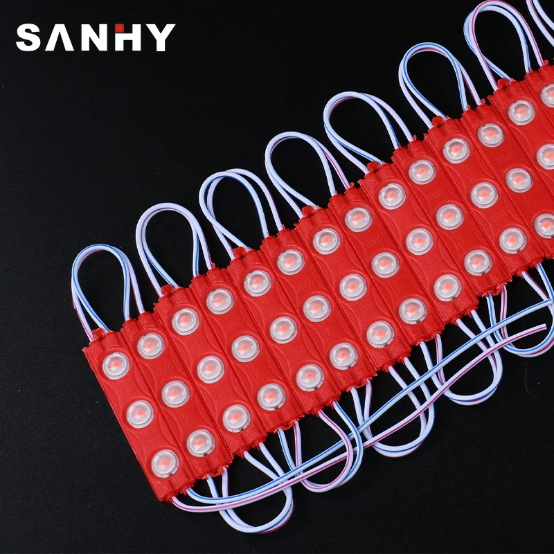 Colorful backlight  smd 2835 3 led lights led injection module slim  24v 12V 1.5W with lens digital led strip light for signs