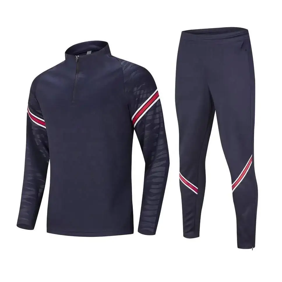 2024 Fashionable Wholesale Polyester Soccer Jacket Blank Custom Soccer Tracksuit For Men