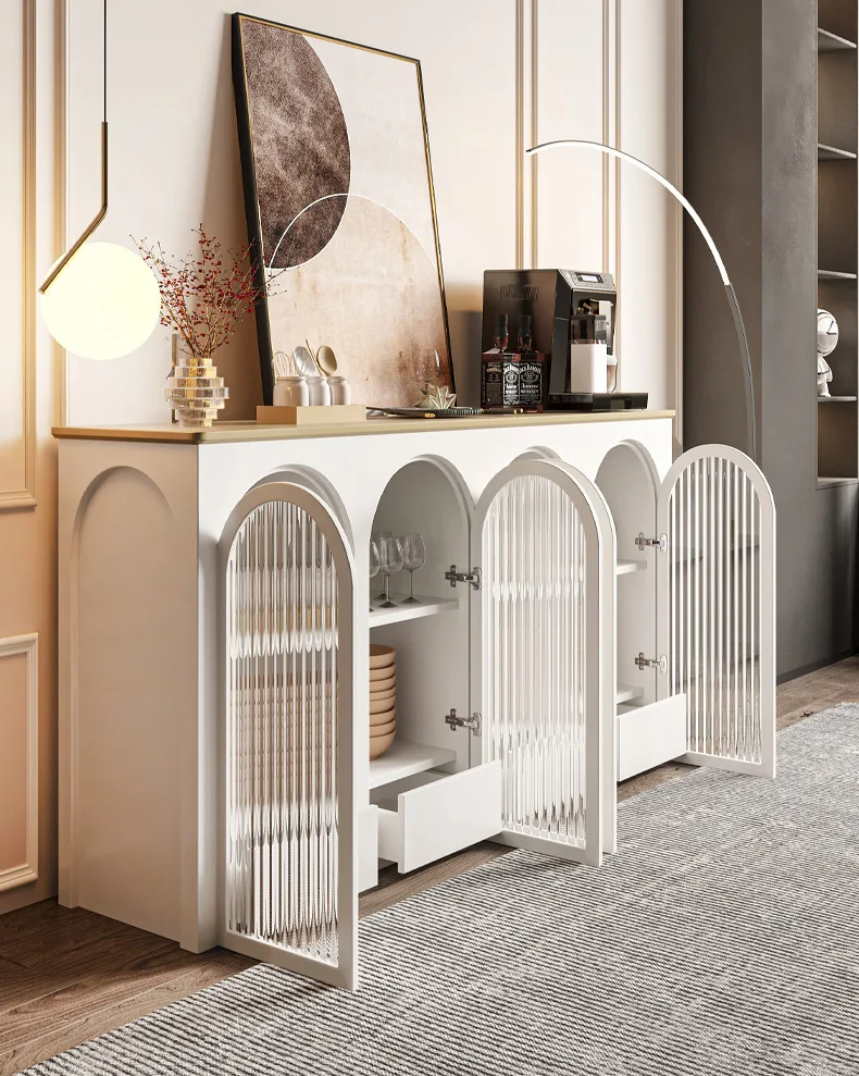 American solid wood table side cabinet door hall retro to do old porch cabinet living room storage decoration cabinet custom