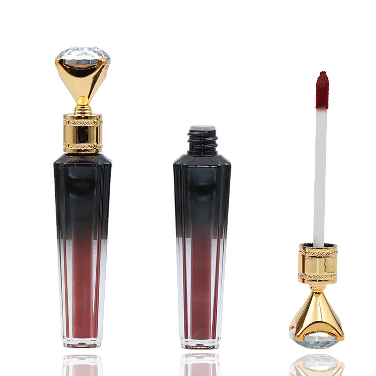 Makeup Clear Lip Gloss Lipgloss Organic Lip Gloss Private Label Gradient Diamond Tube Lipgloss