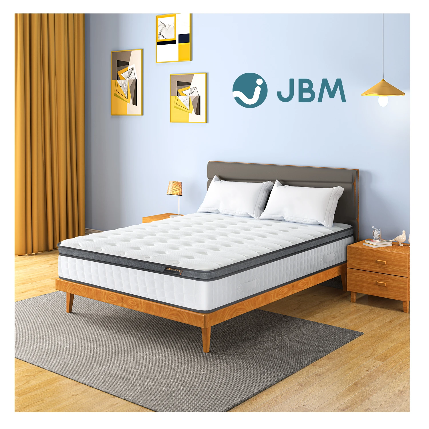 The best factory roll  full inch Compressed mattresses order online king double gel memory foam massage spring mattress