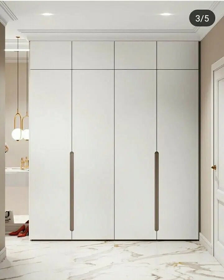 Luxury home wooden closet simple wardrobe bedroom storage grey 4 6 8 doors closet bedroom wardrobe furniture