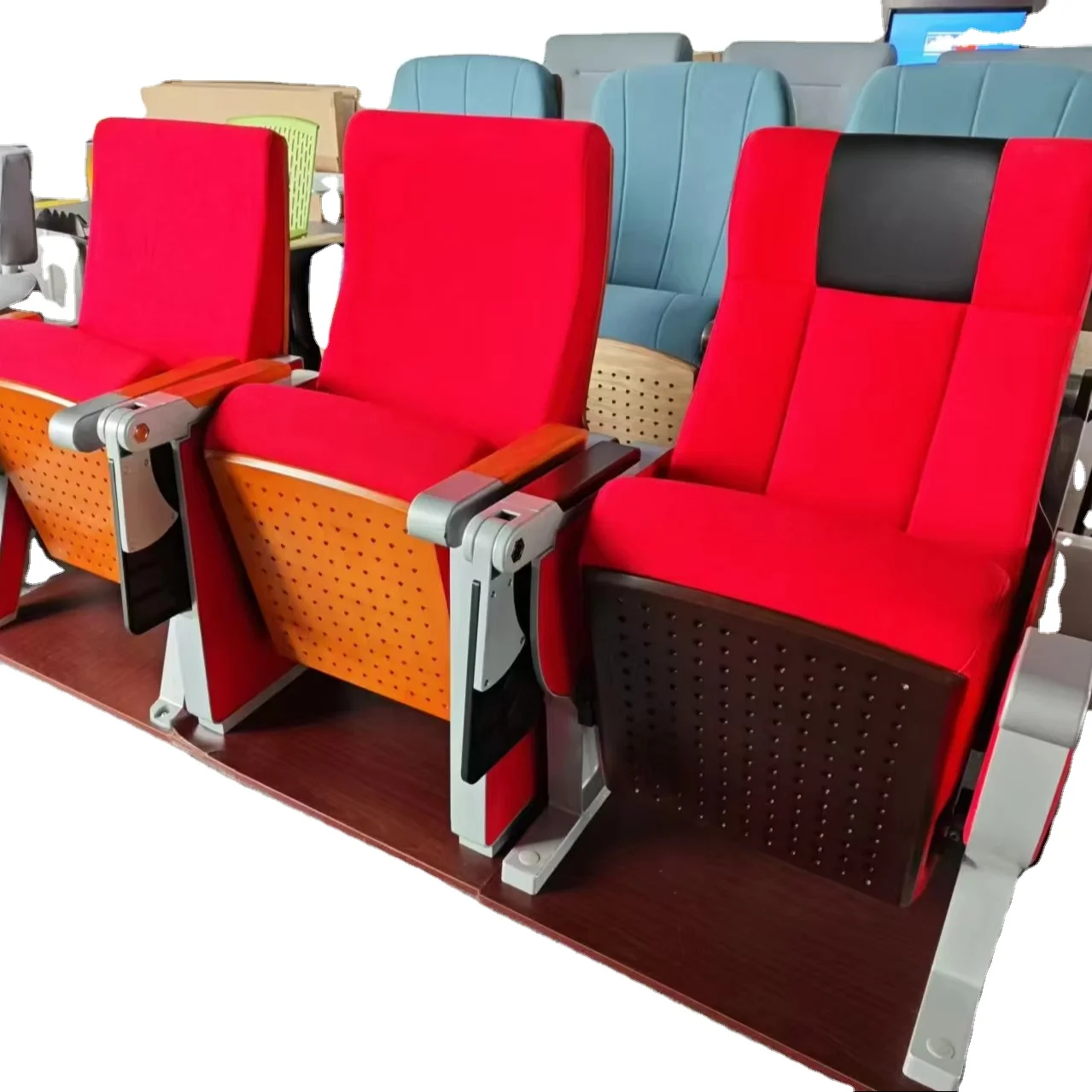 University lecture hall student seating chair with writing pad Theater Seating Chair Auditorium Chair