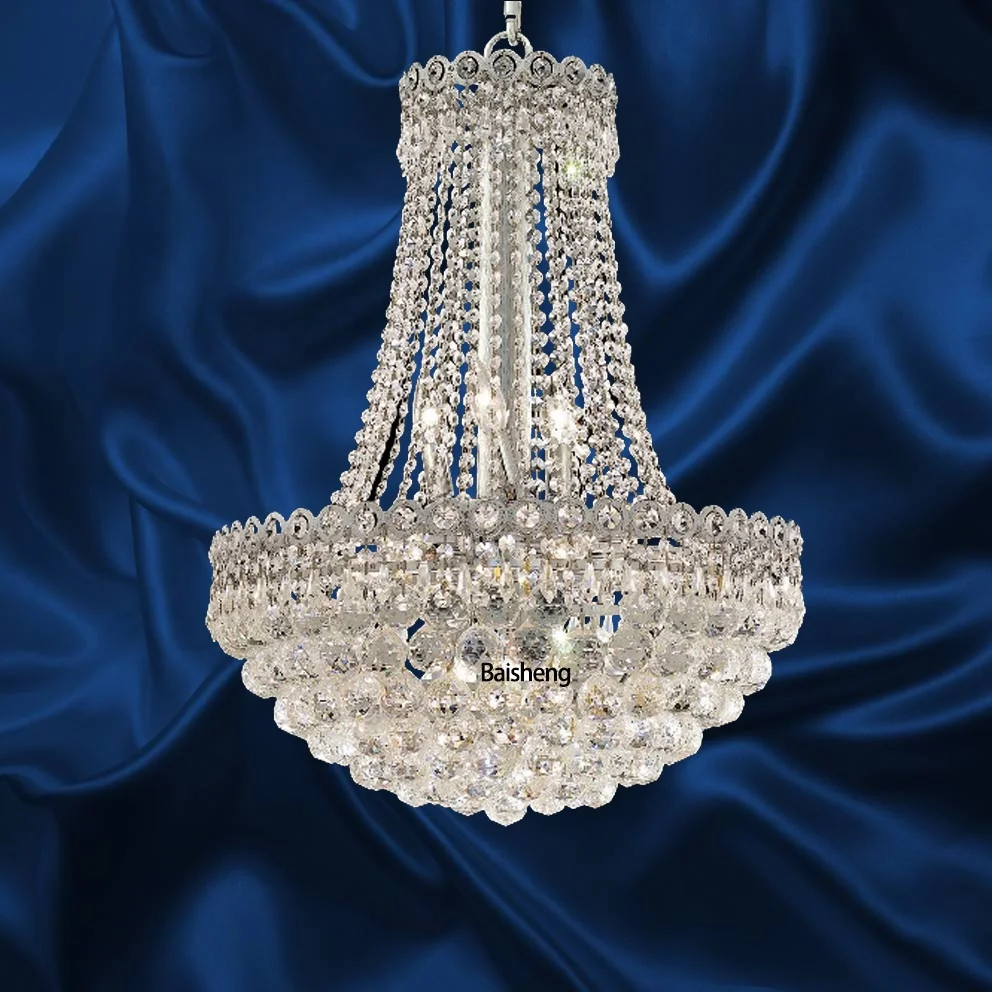 
french crown queen crystal chandelier treo lestenec karaihe kirikiri european style lamp for home decoration suspension lamp 