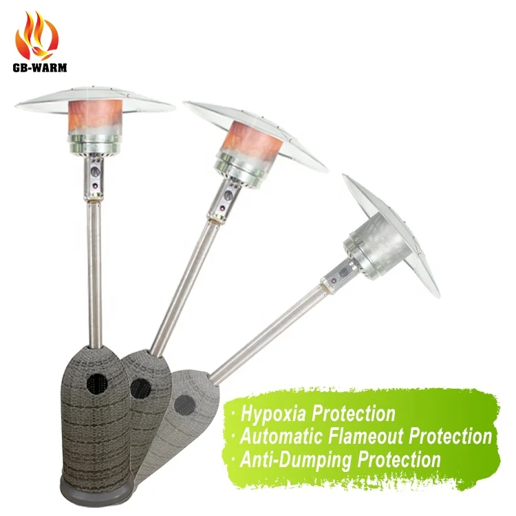 Online Shop Hot Selling Umbrella glass tube orchard supply deck dog house gas propane or butane rattan patio heater