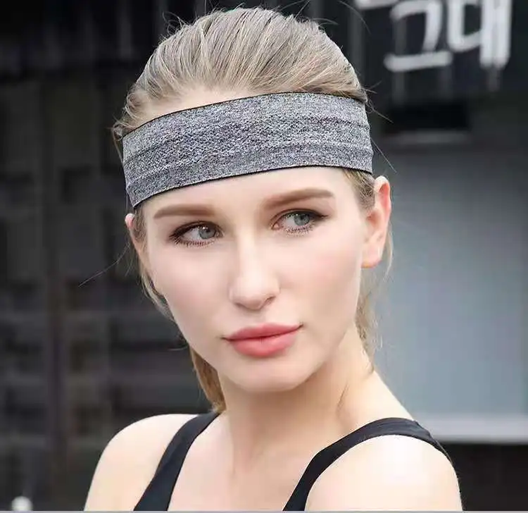 Custom logo elastic headbands headtie comfortable fabric Hair Cool Head Tie sports Headband for men