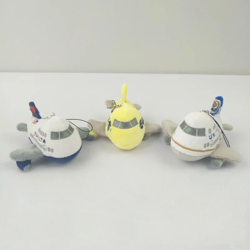 Custom sublimation embroidered stuffed soft kids toy airplane plush vehicles models airplane toys for Children