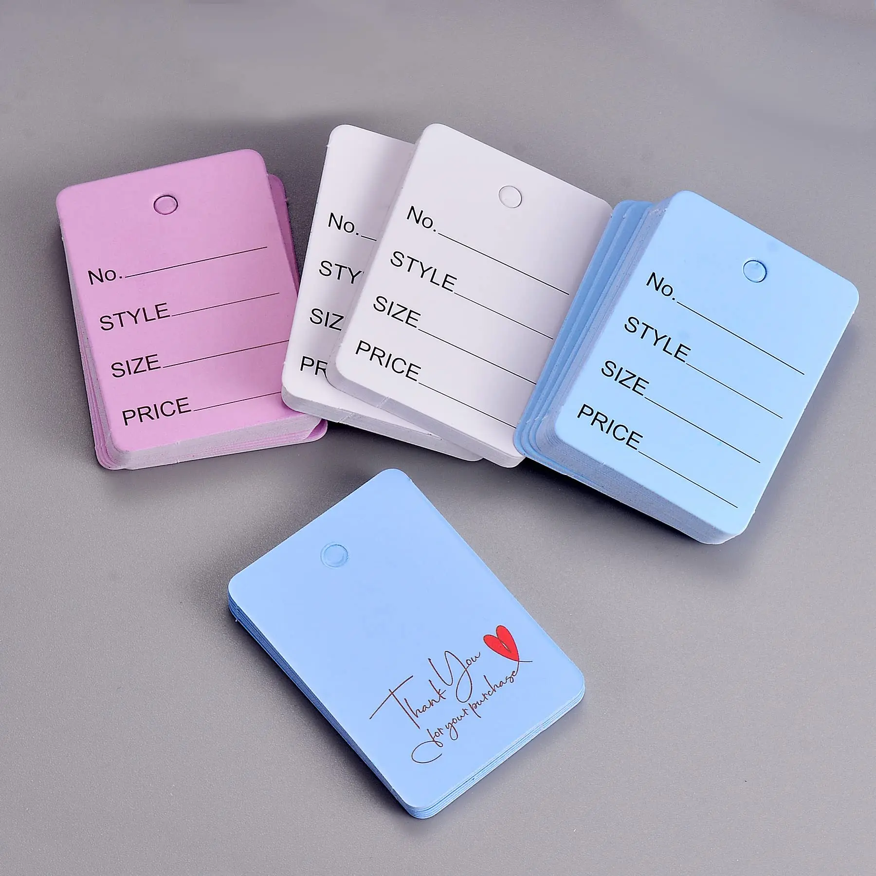 Promotion Double Sided Tags Multiple Colour Custom Clothing Digital Price Tag