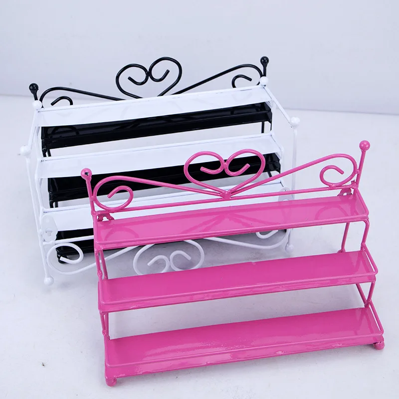Buy 3-tier  Metal Makeup cosmetics Nail Polish Organize display stand Racks case products