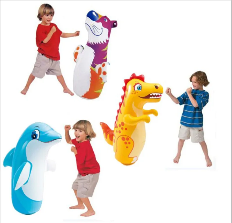 Intex 44669 Adult Punch Dummy PVC Inflatable 3-D Bop Bag Animal Design Bop Bag
