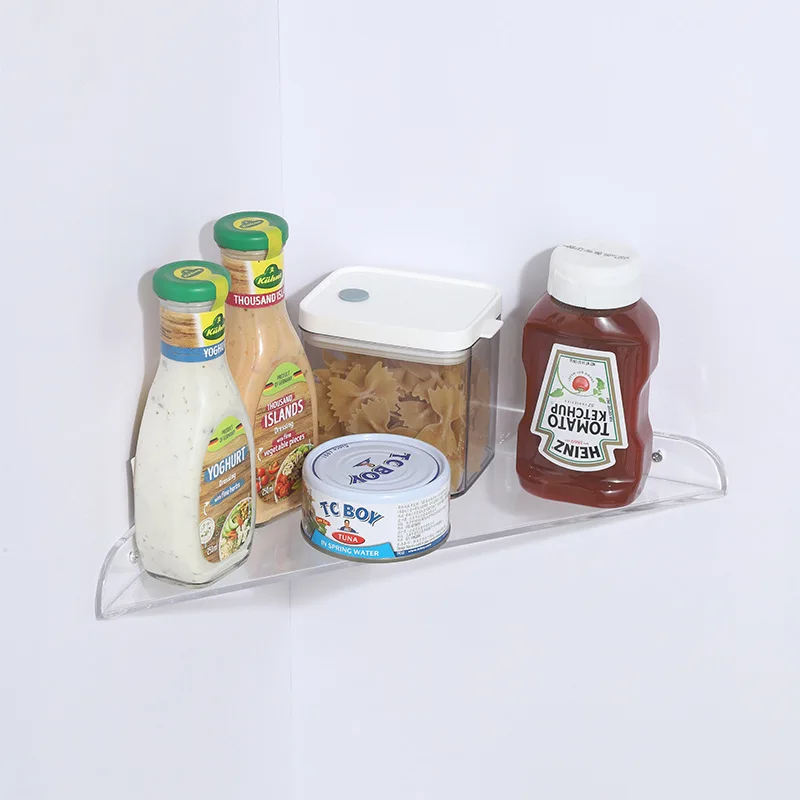 Modern Plastic Floating Wall Shelf Multifunctional Bathroom Storage Shelf Wall Mount Bathroom Rack