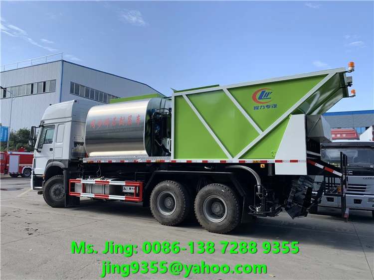 Synchronous chip sealer asphalt gravel truck