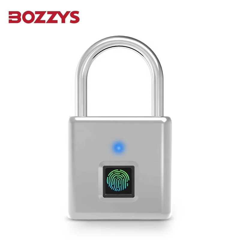 USB Rechargeable smart padlock Intelligent biometric Smart keyless touch outdoor  metal fingerprint padlock