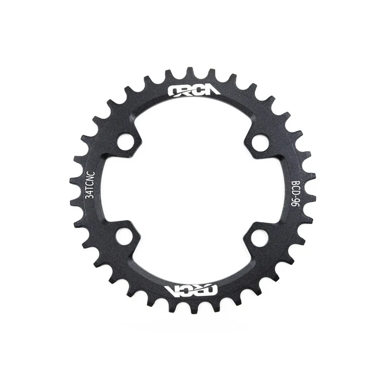 Custom Narrow Wide Chain Ring BCD96 32t 34t 36t 38t with logo and Packing Box AL7075material Mtb Bike Chainring