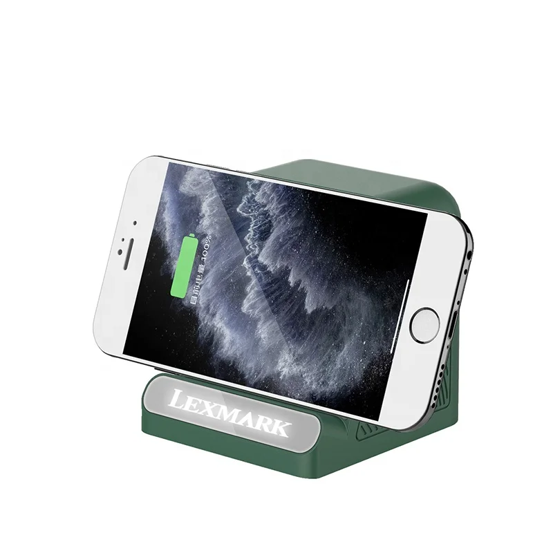 BT-128WL Custom LED Light UP Wireless Charger Portable Speaker