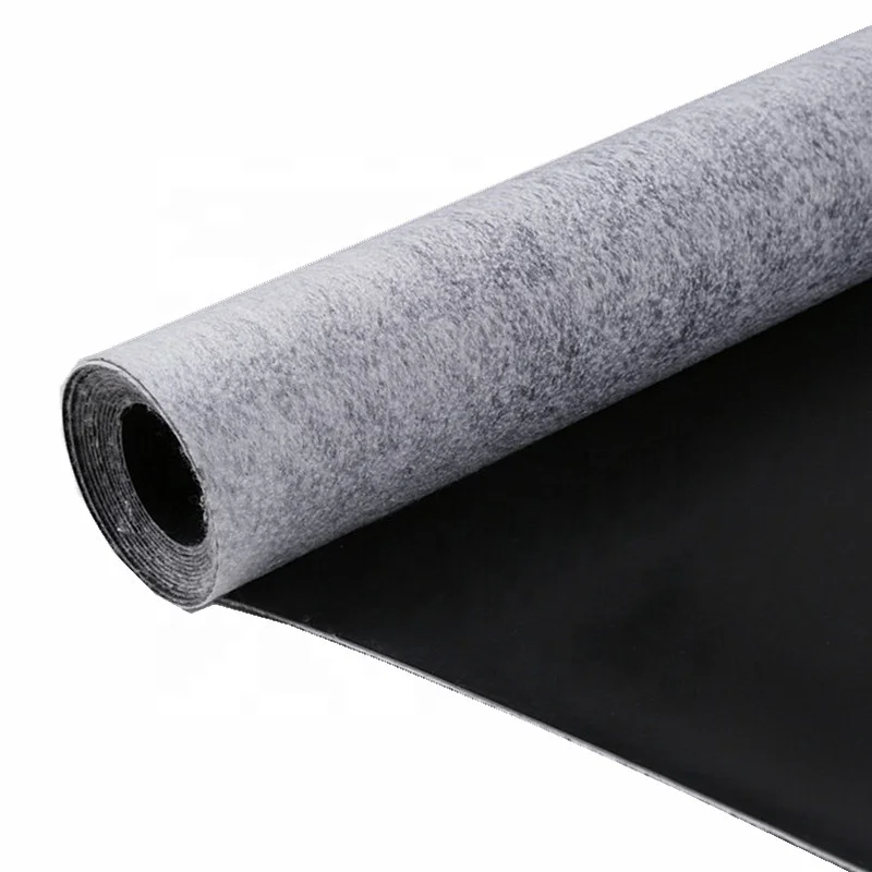 Hot Products High Quality EPDM Black Fleece Backing Waterproof Rubber Materials Factory Low Price Sales