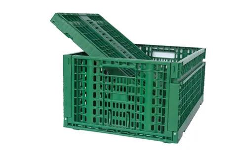 Supermarket Heavy Duty Strong Storage Mesh Durable Turnover Logistic Box Plastic Foldable  Stackable Collapsible plastic crate