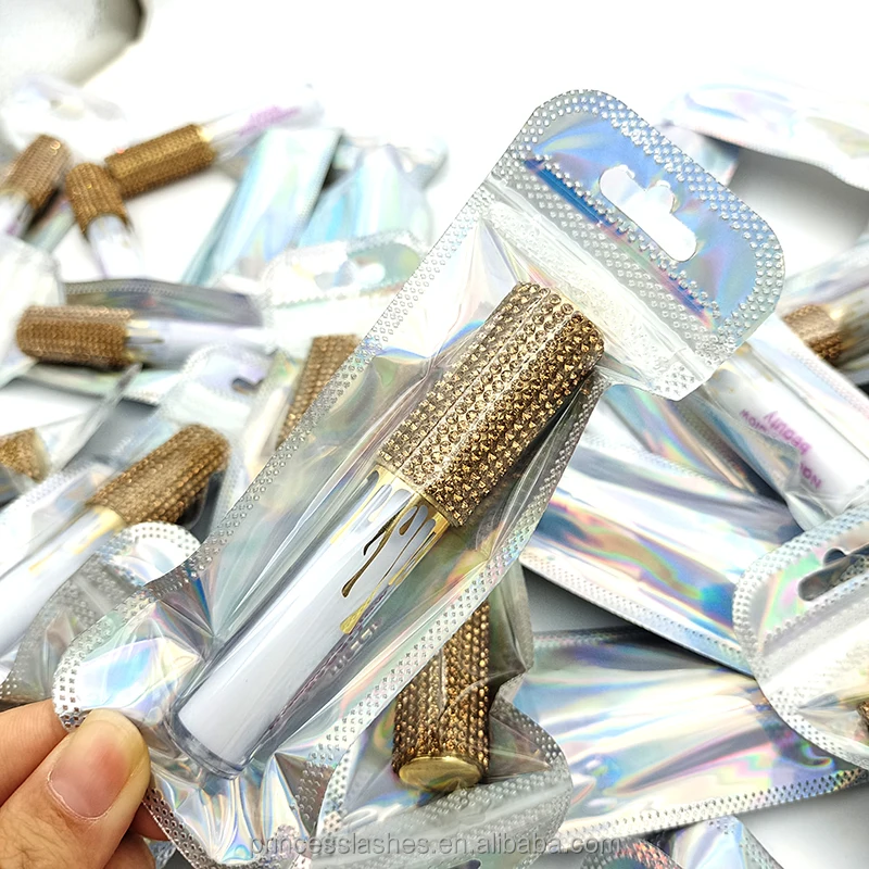 custom gold eyelash adhesive packaging glue package strip lash latex free glue box korea eyelash glue