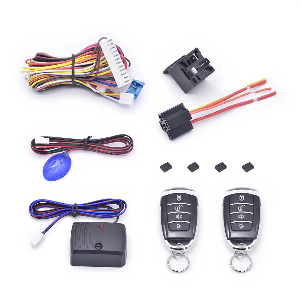 Famous in Africa One Way Car Alarm with Remote Engine Starter and One-button Push START/STOP Car Alarm System