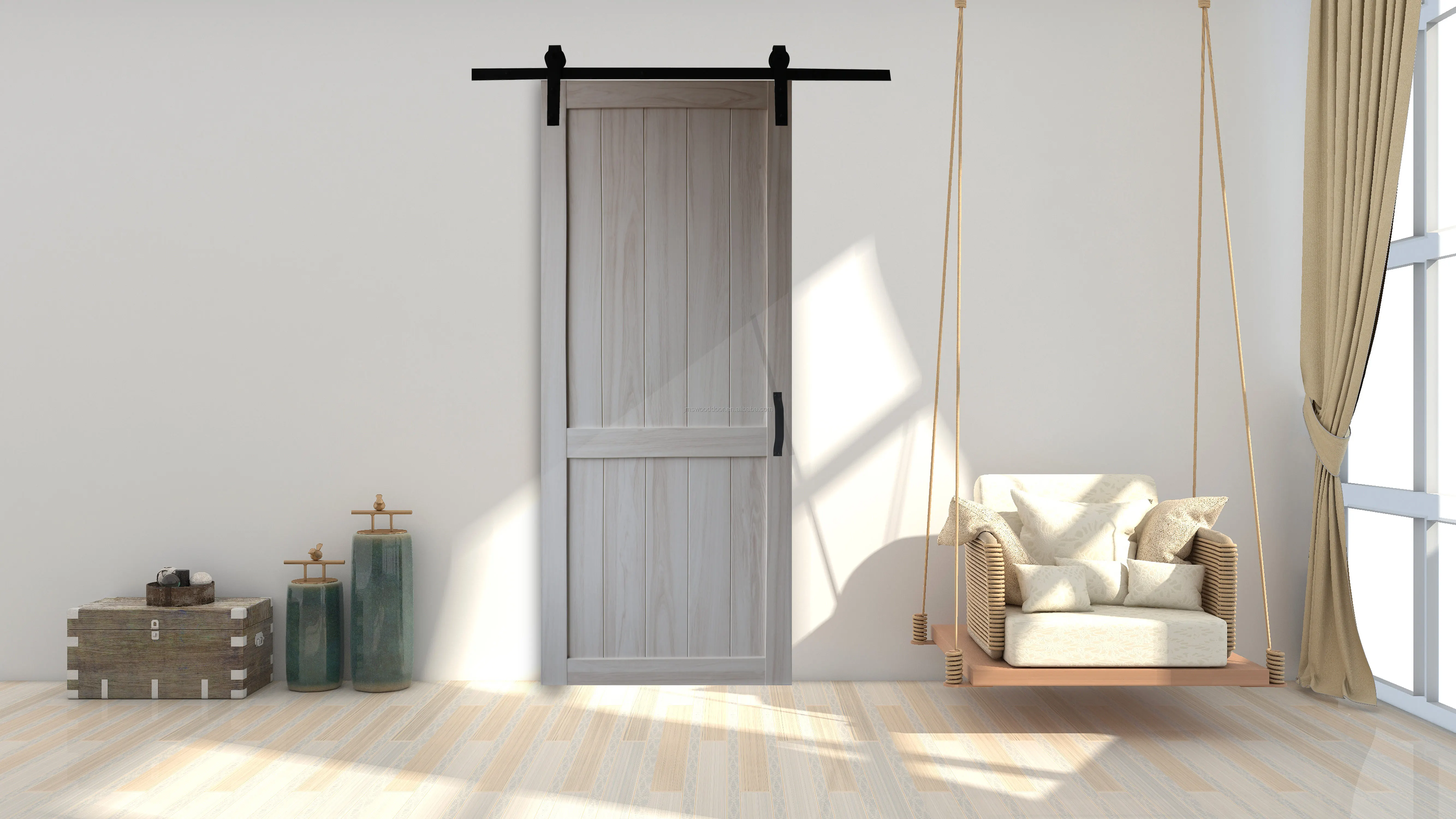 84x36 PVC MDF barn door popular in market interior apartment kitchen