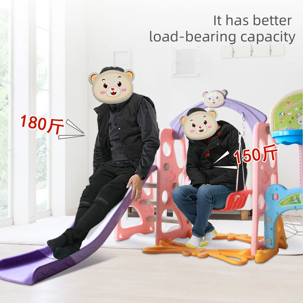 Multi-Function New Style Indoor Playground Classic 5 In 1 For Kids Plastic Slides Children Slide Outdoor Swing