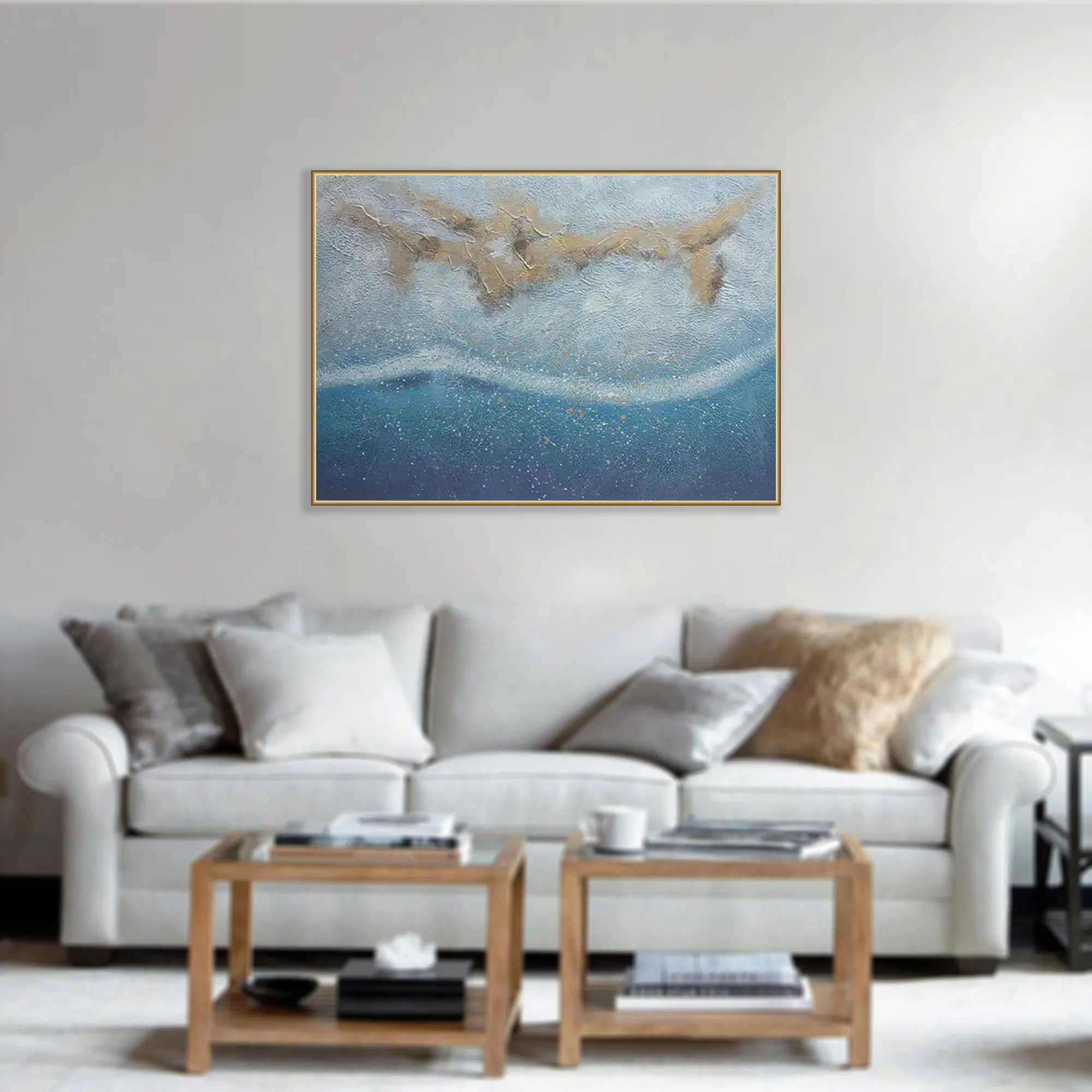 Enhance Space with 3D Textured Abstract Paintings, Gold Foil Canvas Art, and Hand-Painted Landscape Oil Paintings
