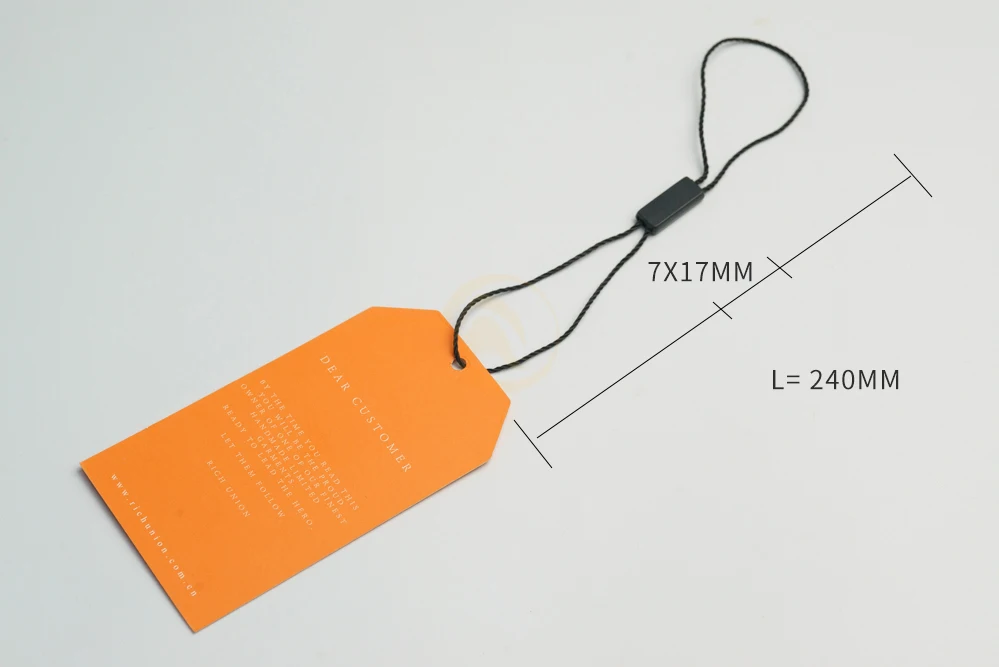 Gold Stamping Hang Tag String Seal Tag Label Lock Hook for Garment,clothing String Plastic Cotton String Customized Hangtag